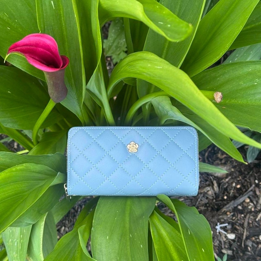 Blue Quilted Wallet